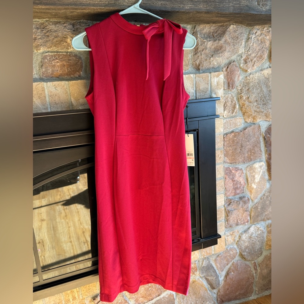 Nwt: Calvin Klein Vibrant maroon Dress